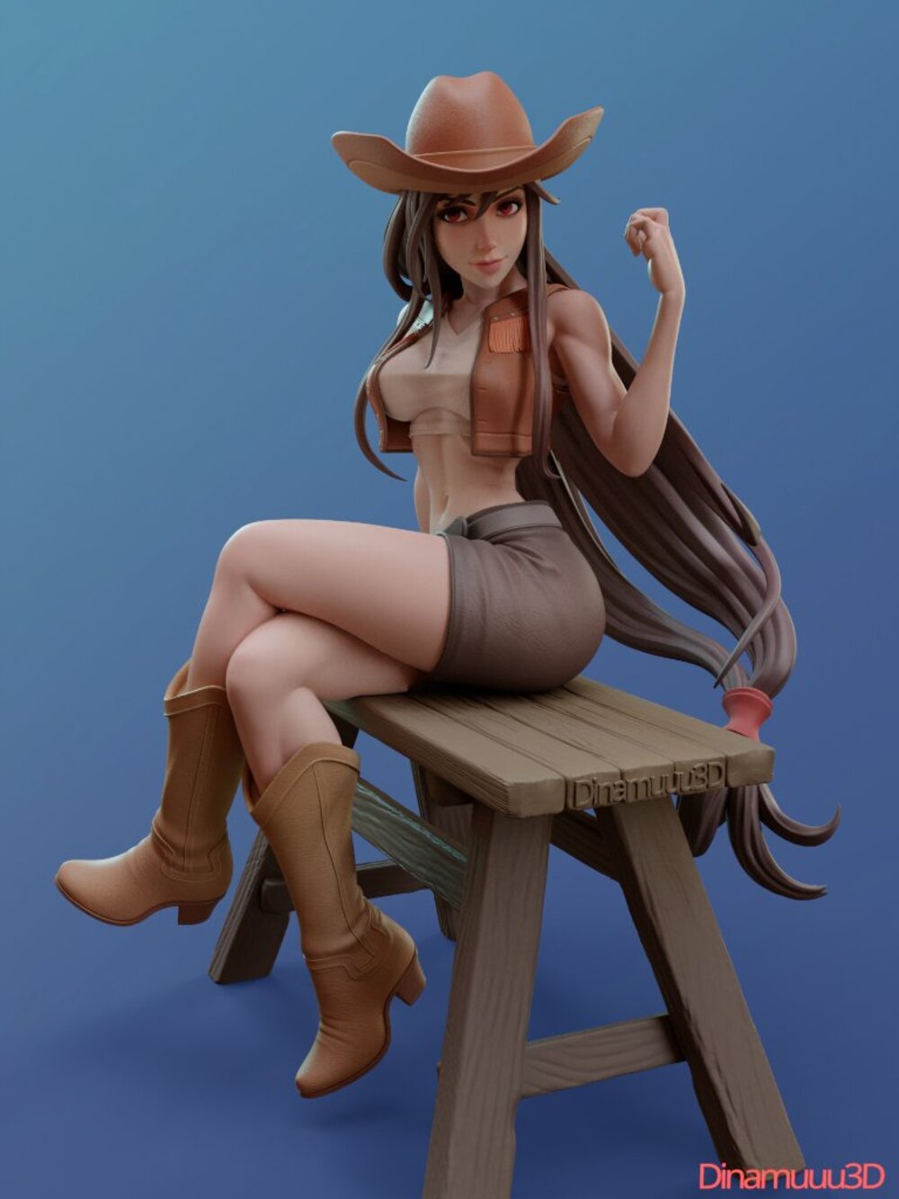 Tifa Lockhart from Final Fantasy Cowgirl Resin Statue Part Kit